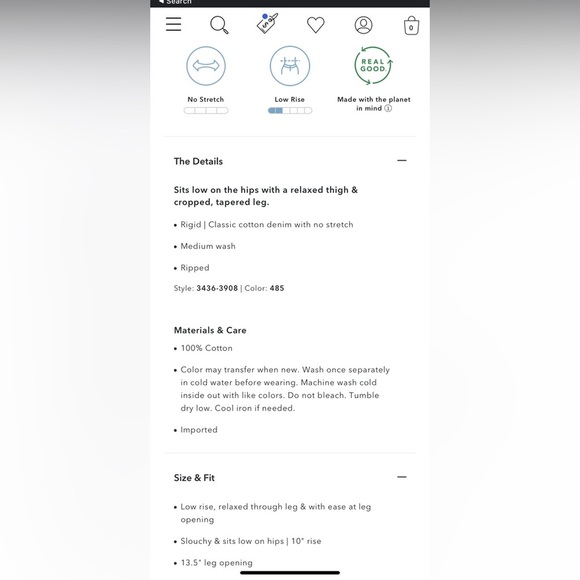 NWT American Eagle Tom Girl Jeans size 18 low rise ripped - Picture 14 of 14